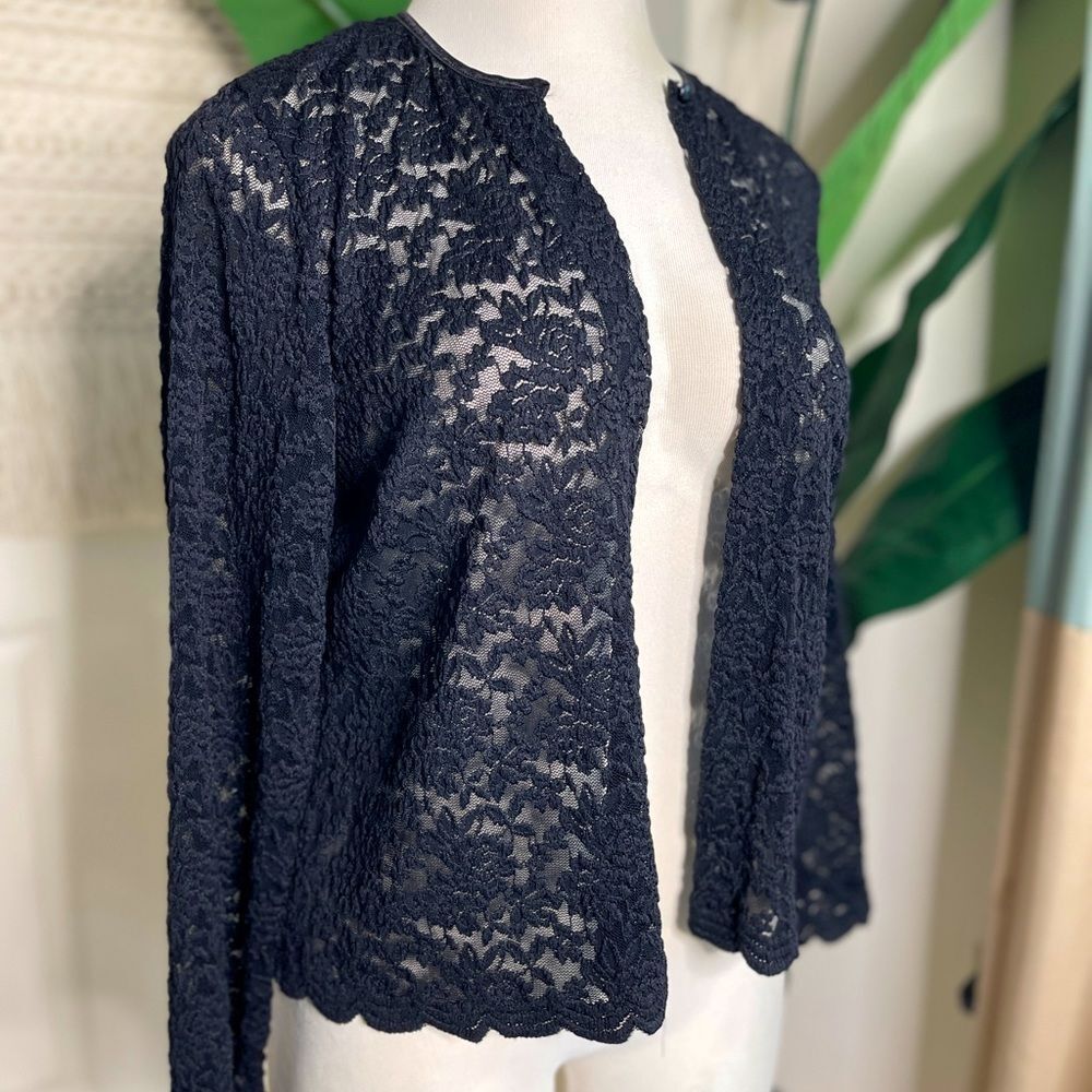 Signature by Robbie Bee Lace Plus Size 1X Long Sleeve Shrug Jacket Arm Coverage